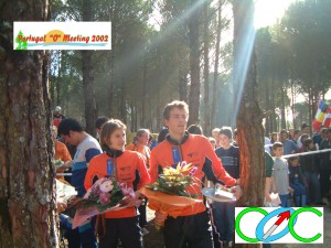 foto1 Matthias Niggli, and Simone, winner couple of POM 2002, international organization of the COC.